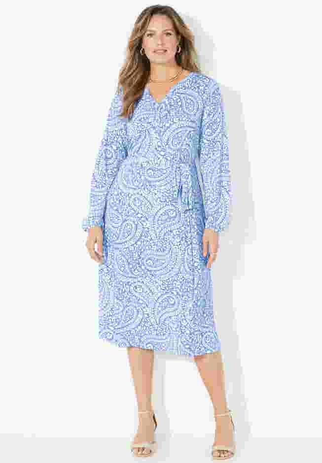 Liz&Me® Peasant Wrap Dress image number 0