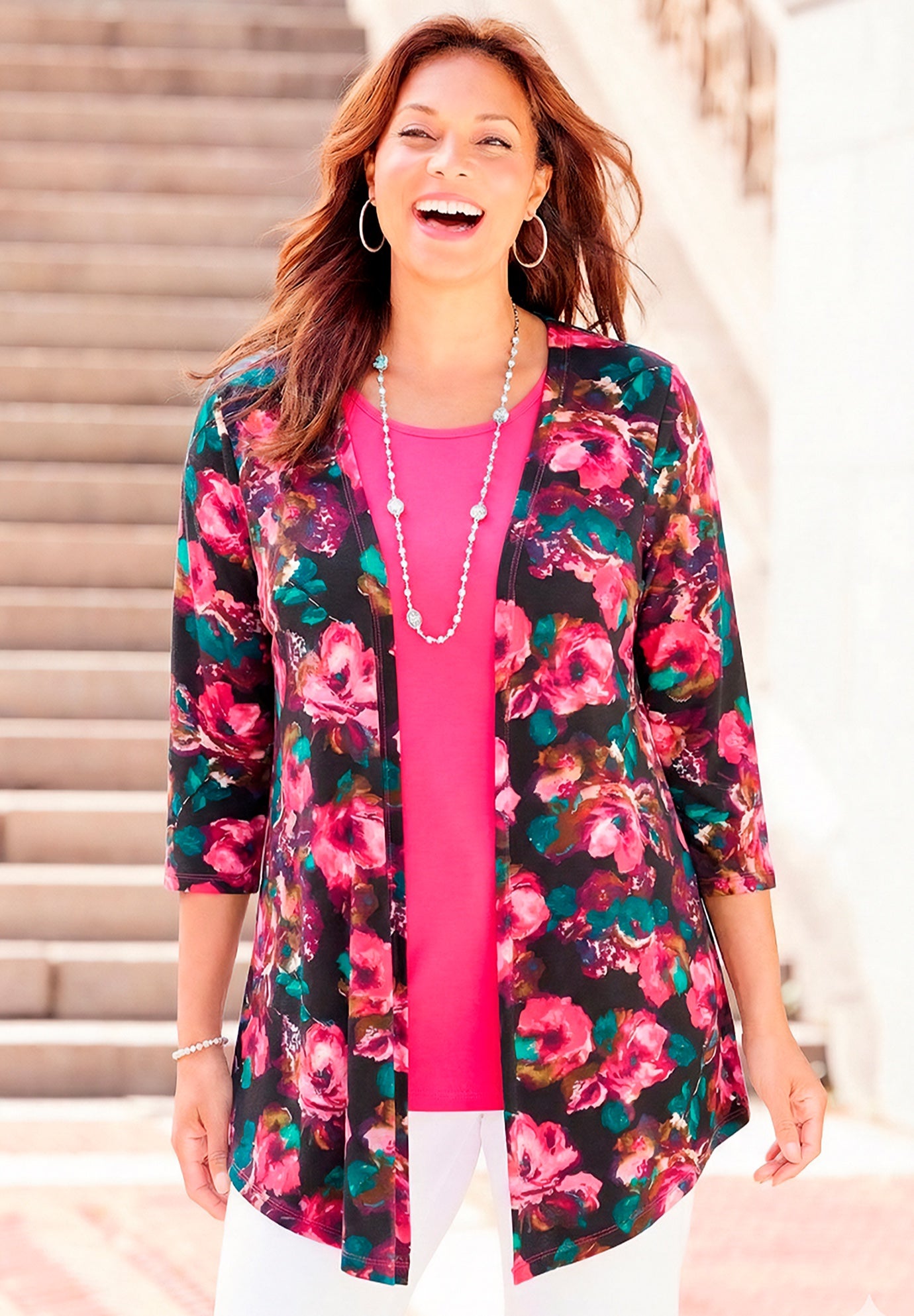 Cardigan and Tank One Piece Top image number 0