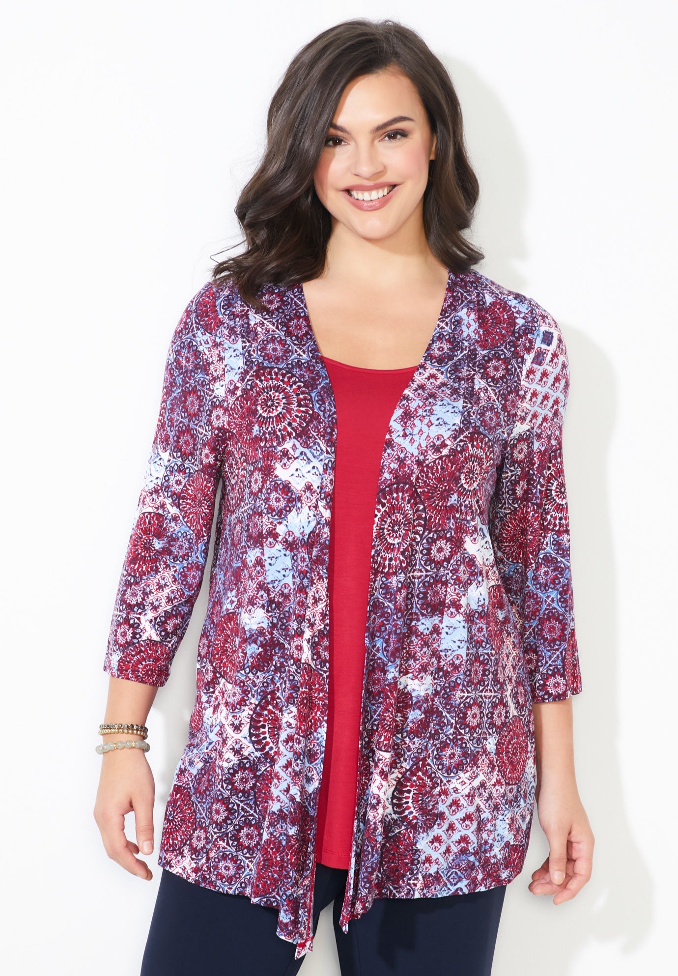 Cardigan and Tank One Piece Top image number 0