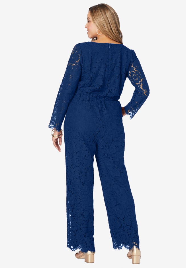 Wide Leg Lace Jumpsuit image number null