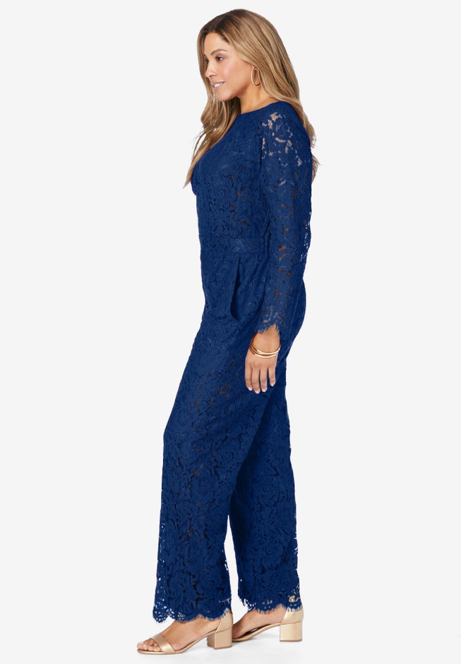 Wide Leg Lace Jumpsuit image number null
