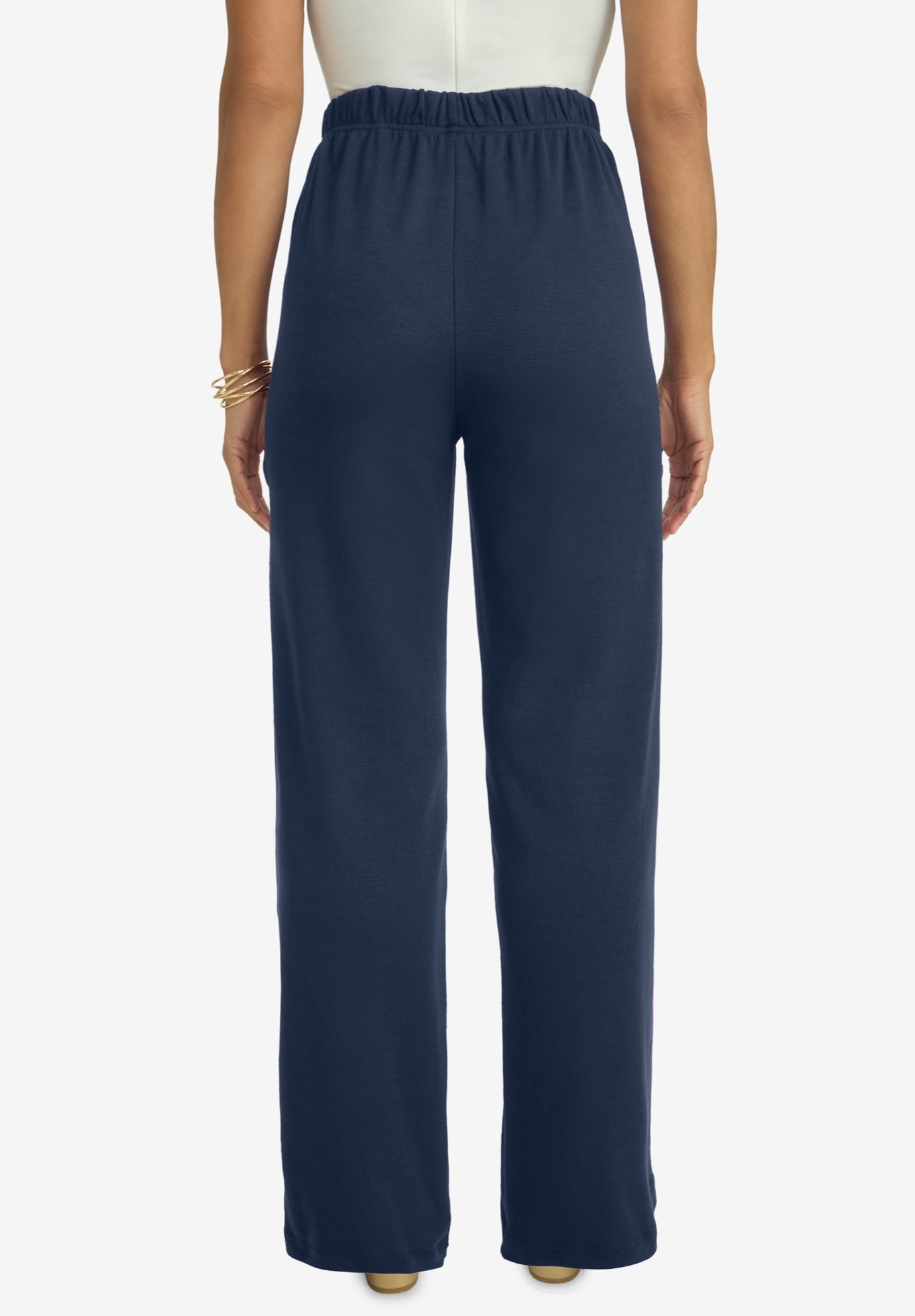 Soft Ease Cotton Knit Wide Leg Pant image number 2