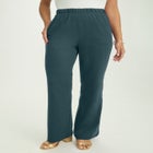 Soft Ease Cotton Knit Wide Leg Pant image number null