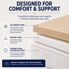 3" Gel Memory Foam Mattress Topper with Velour Cover image number 4