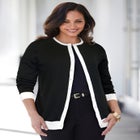 Fine Gauge Button-Front Cardigan image number null