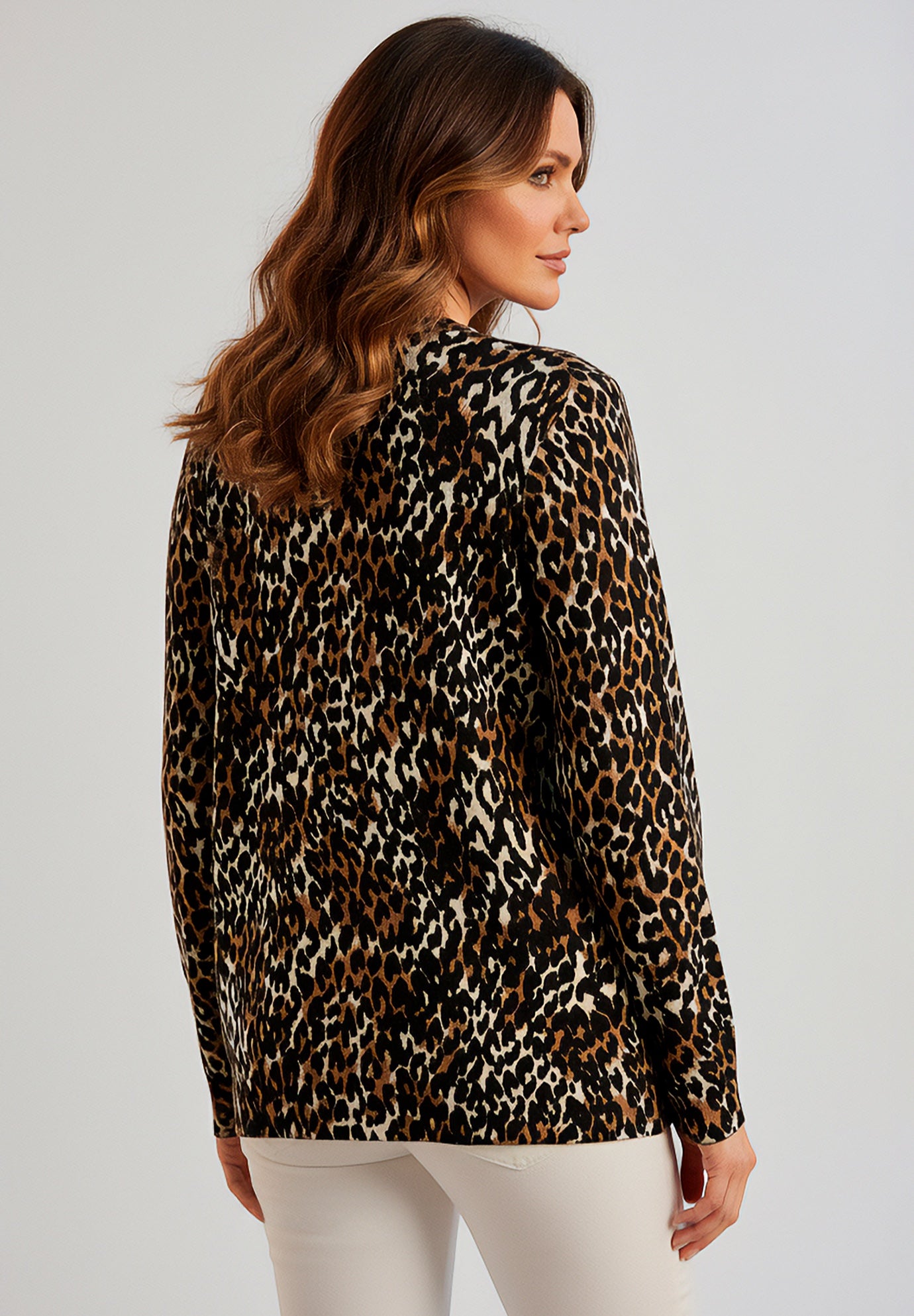 Fine Gauge Button-Front Cardigan image number 1