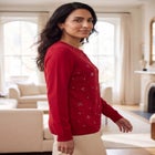 Fine Gauge Button-Front Cardigan image number 2