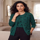 Fine Gauge Button-Front Cardigan image number 0