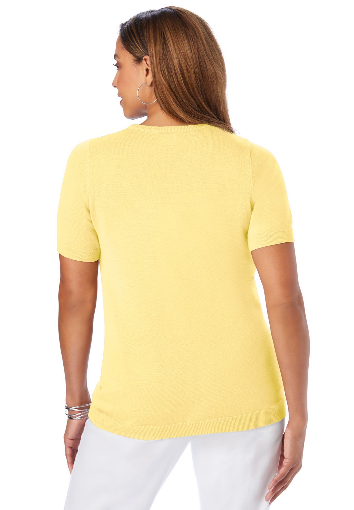 Fine Gauge Crewneck Knit Shell image number 1