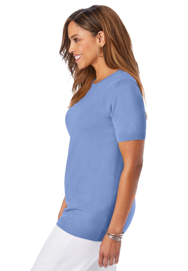 Fine Gauge Crewneck Knit Shell image number 2