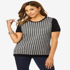 Fine Gauge Crewneck Knit Shell image number null