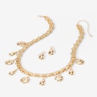 Hammered Chain Earring & Necklace Set image number null