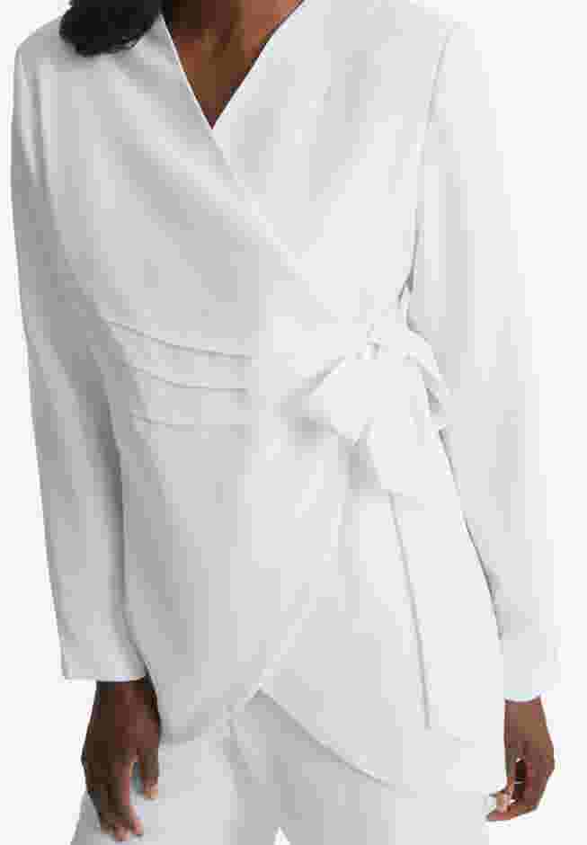 2-Piece Faux Wrap Pantsuit image number 1
