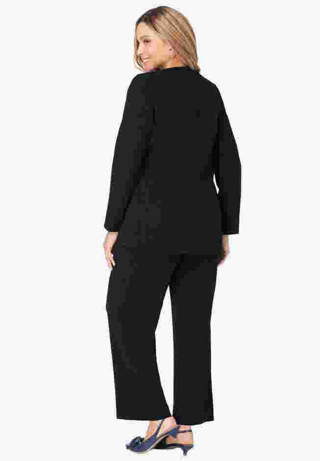2-Piece Faux Wrap Pantsuit image number 1