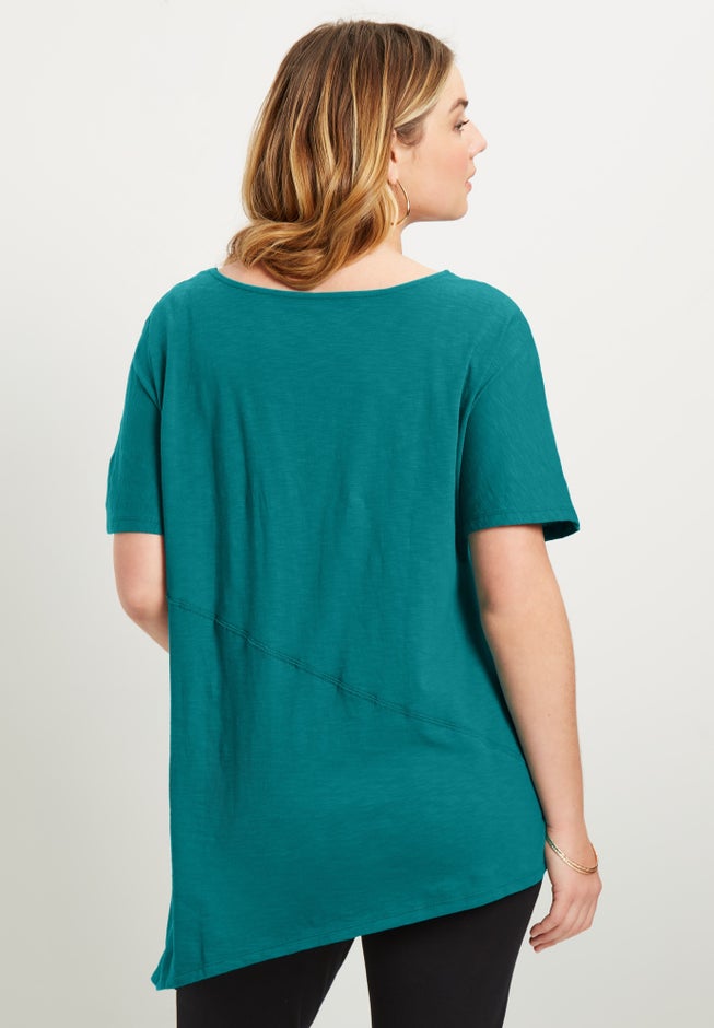Short-Sleeve Asymmetrical Tunic image number 1