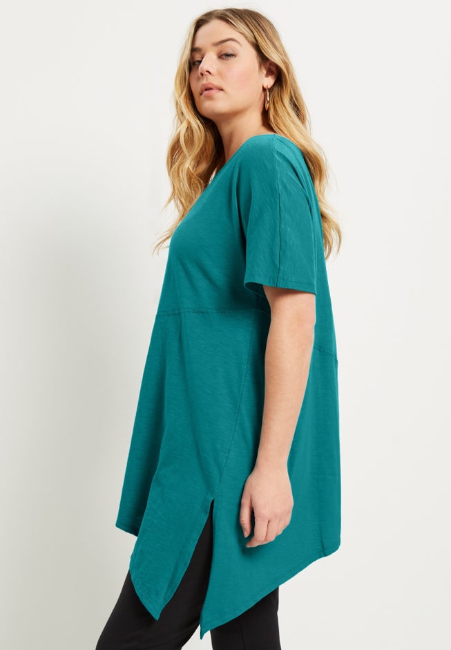 Short-Sleeve Asymmetrical Tunic image number 2