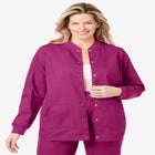 Snap Front Scrub Jacket image number null