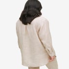 Oversized Linen-Blend Boyfriend Shirt image number null