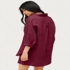 Oversized Linen-Blend Boyfriend Shirt image number null