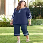 AnyWear Printed Hem Capri image number null