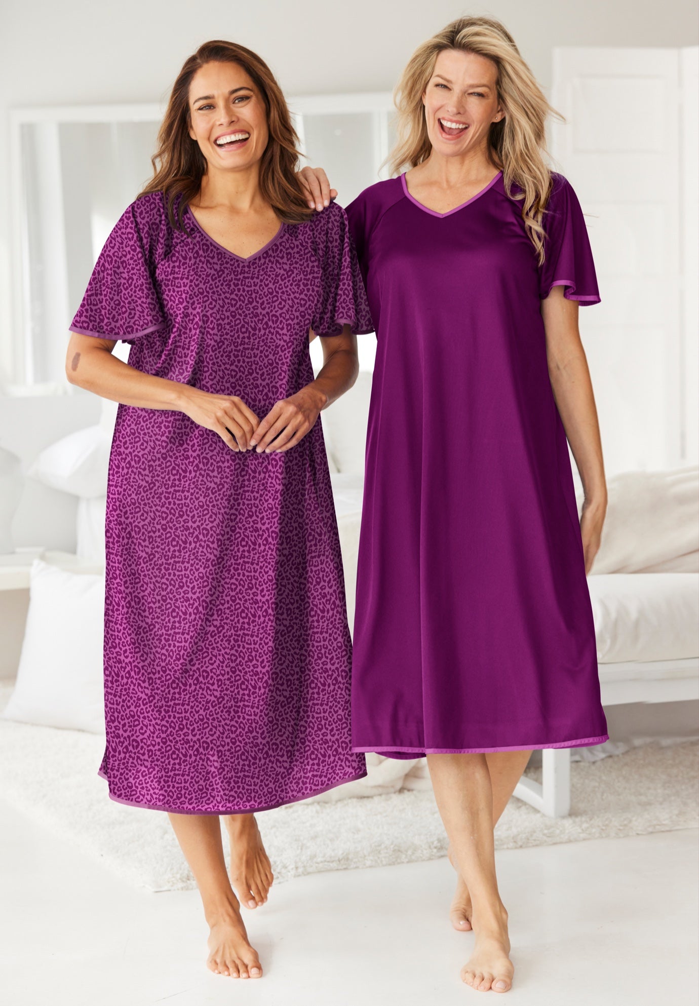 2-Pack Short Silky Gown image number 3