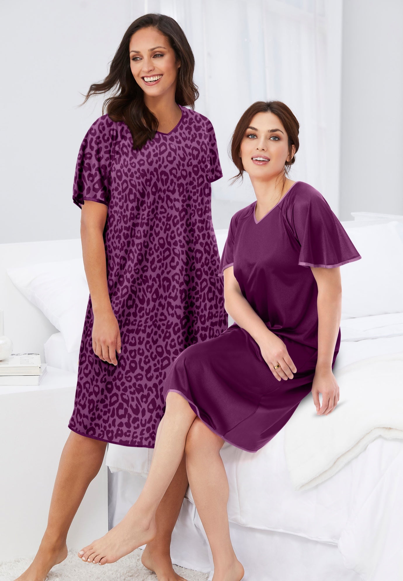 2-Pack Short Silky Gown image number 6