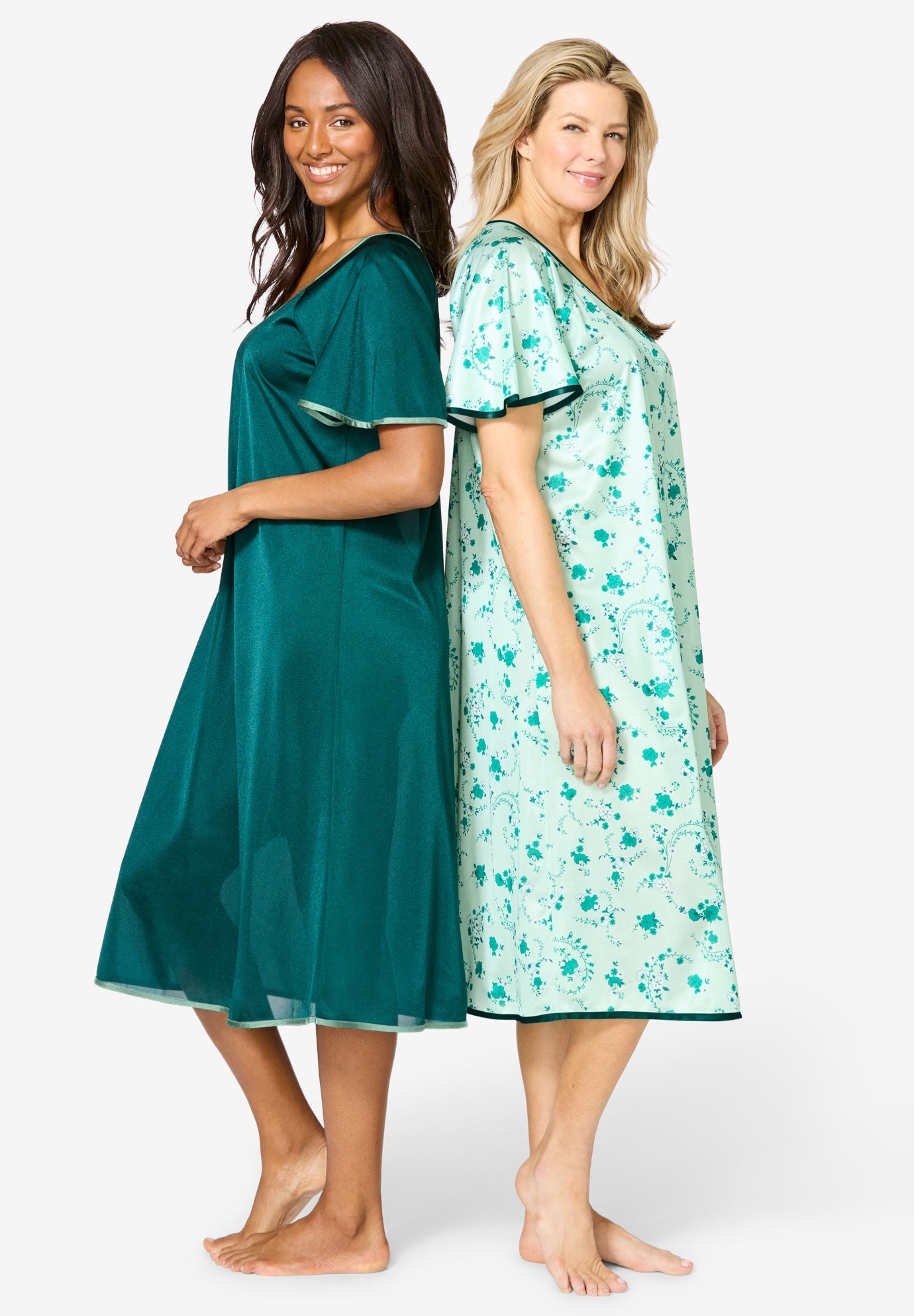 2-Pack Short Silky Gown image number 2