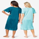 2-Pack Short Silky Gown image number null