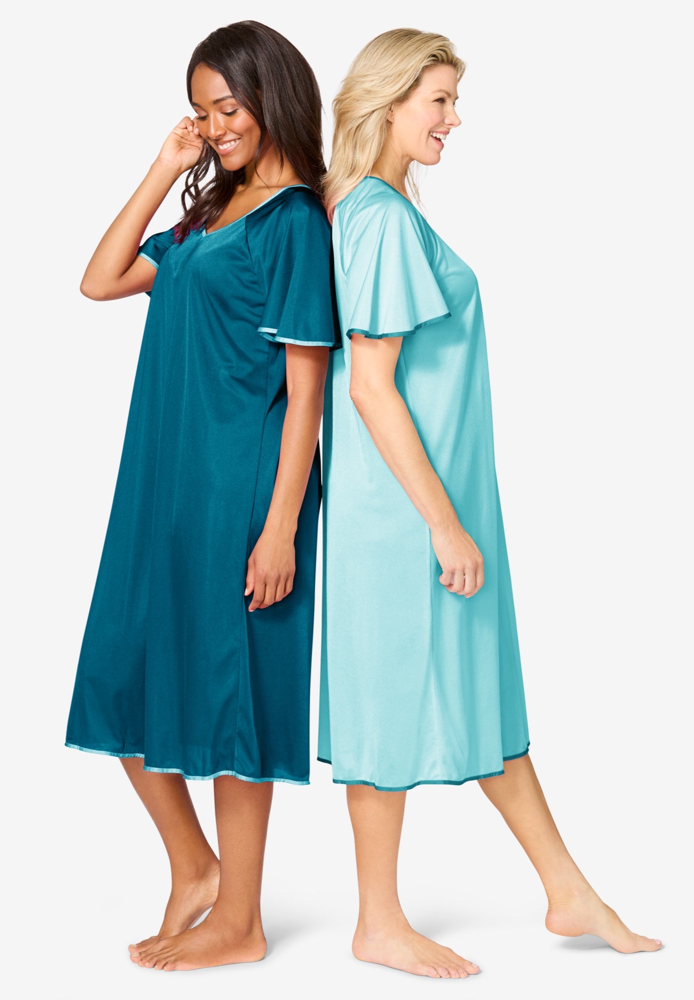 2-Pack Short Silky Gown image number 2