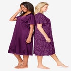2-Pack Short Silky Gown image number null