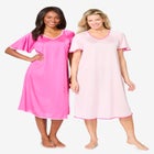 2-Pack Short Silky Gown image number null