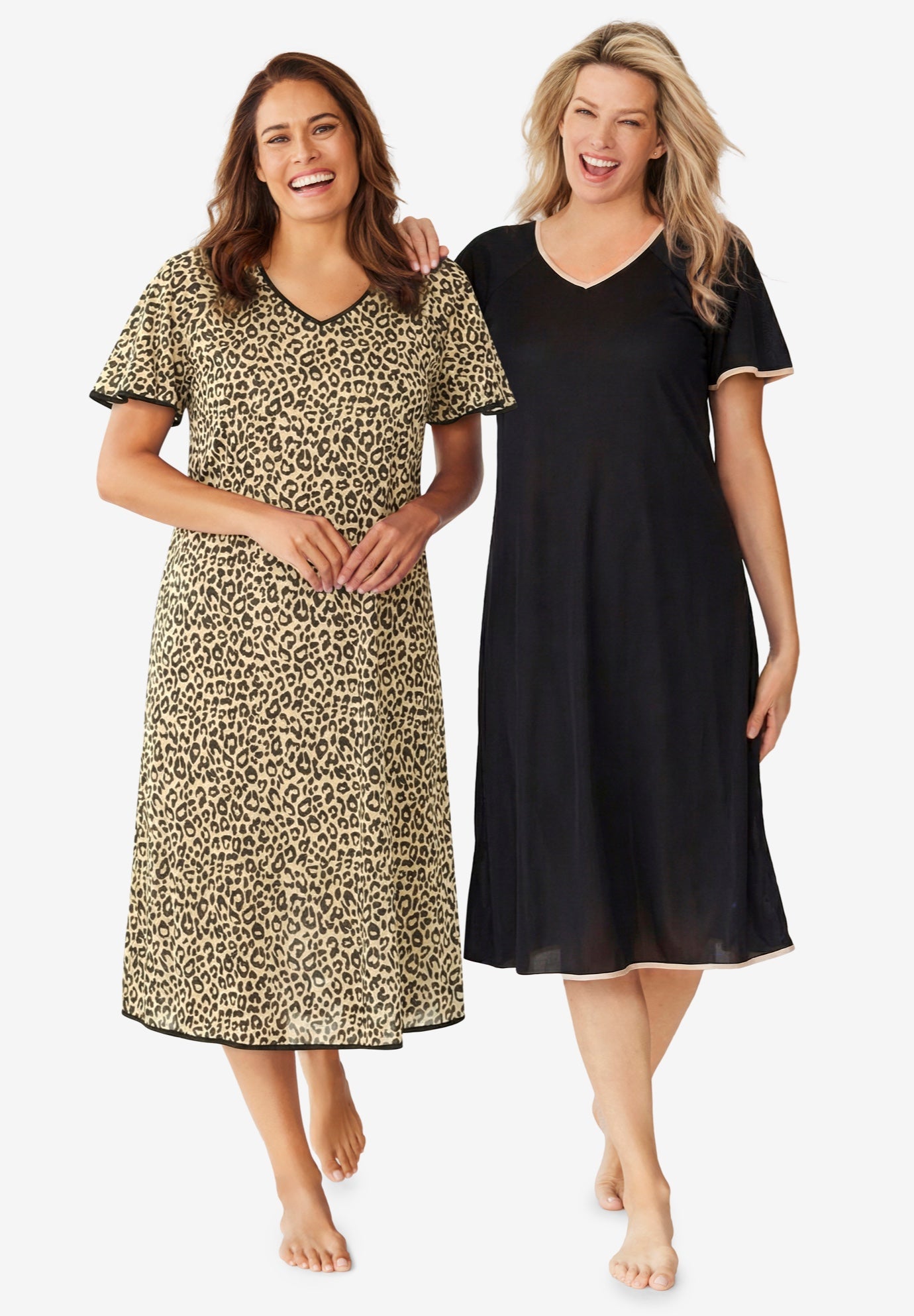 2-Pack Short Silky Gown image number 0