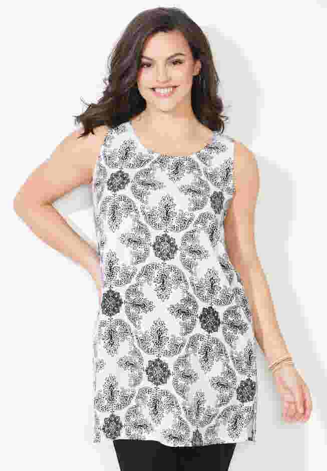 Breezeway Georgette High-Low Tunic Tank image number 0