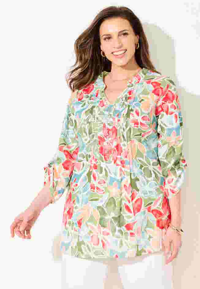 Pleated Linen Tunic image number 0