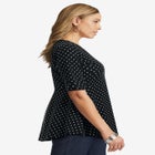 Stretch Cotton Peplum Tunic image number null