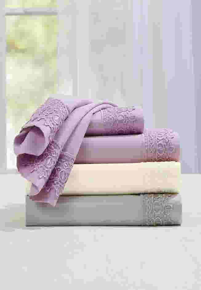 4-pc Lace Trim Sheet Set image number 1