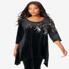 Velour Hanky Hem Tunic. image number 1