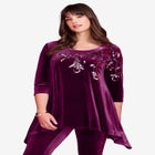 Velour Hanky Hem Tunic. image number 3