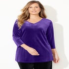 AnyWear Velvet V-Neck Tunic image number null
