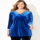 AnyWear Velvet V-Neck Tunic image number null