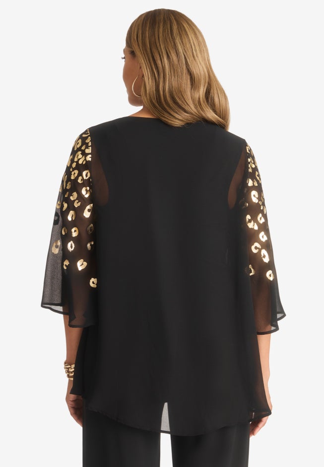 Georgette Flutter Top image number null