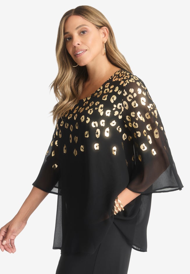 Georgette Flutter Top image number null