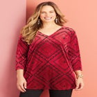 AnyWear Burnout V-Neck Tunic image number null