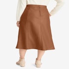 Faux Leather Midi Skirt image number 1