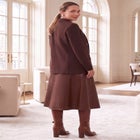 Faux Leather Midi Skirt image number 1