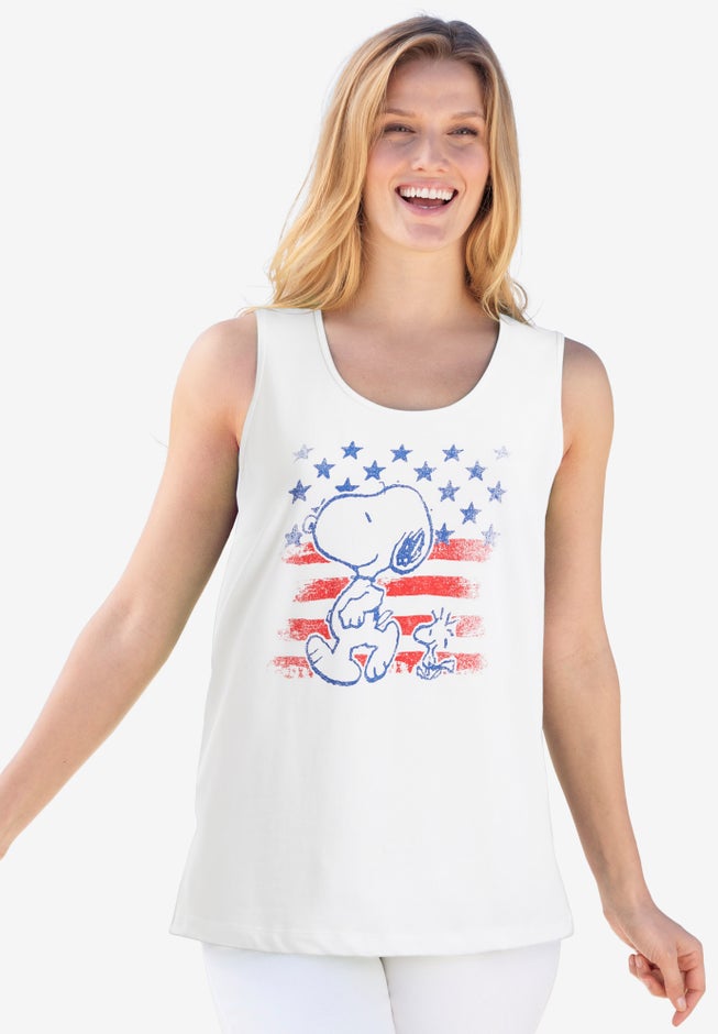 Red, White & Blue Snoopy Flag Tee image number 0