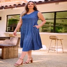 Crushed Jersey Knit Tank Dress image number null