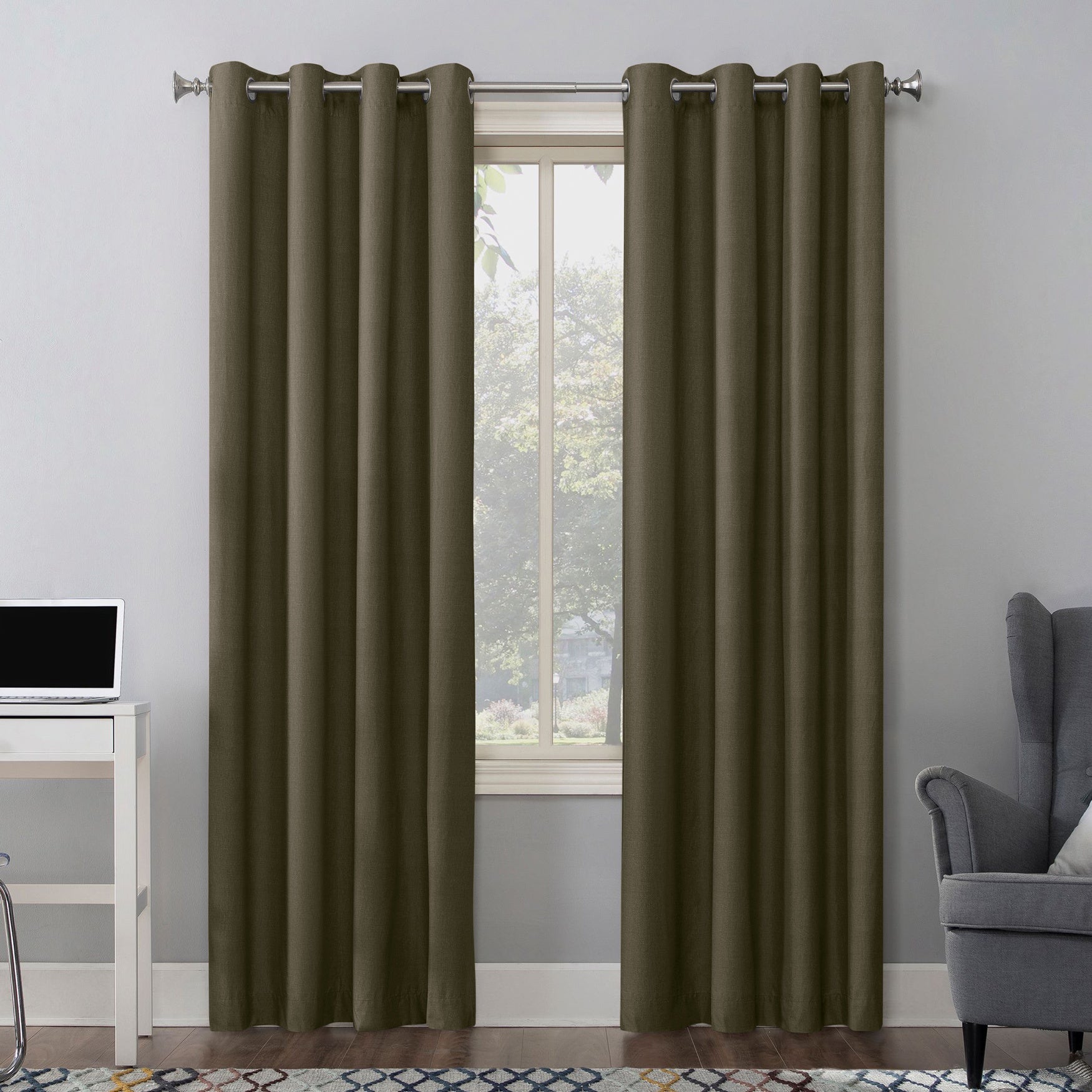 Sun Zero&trade; Cameron Texture Grommet Window Panel image number 0