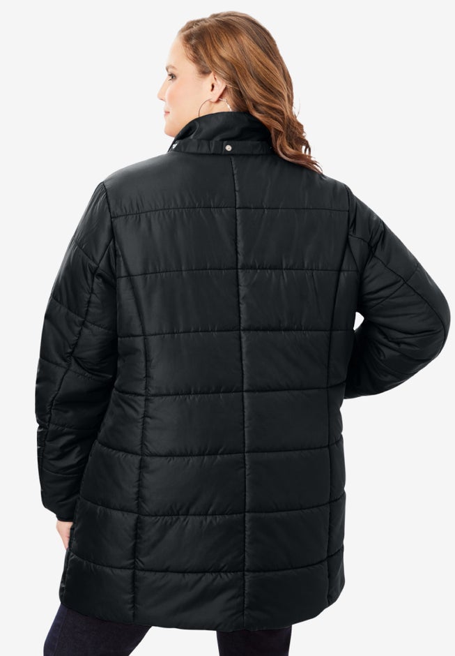 Plus Size Classic Length Puffer Coat image number 2