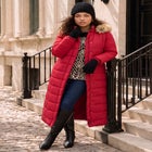 Plus Size Maxi Length Puffer Coat image number 0